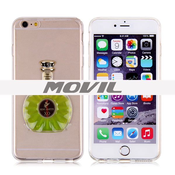 NP-2448 Funda de líquido 3D XO botella de TPU para Apple iPhone 6-1